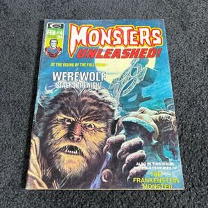Monsters Unleashed! #4 February 1974 - Marvel Curtis Comics - Werewolf - Vintage